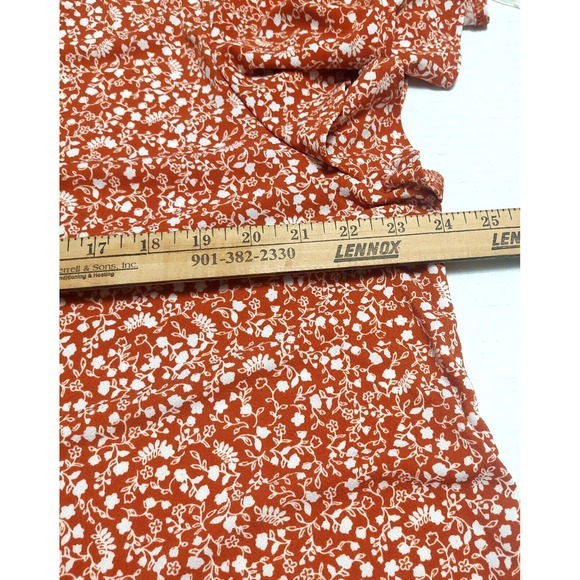 Adrianna Papell Womens 2X Stretch Pullover Top Short Layered Flutter Sleeve - Picture 5 of 9